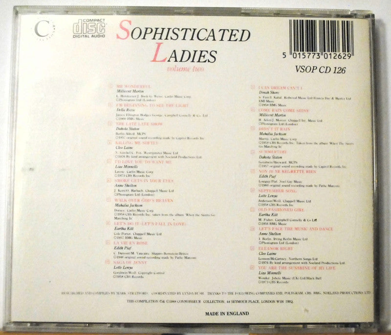 Sophisticated Ladies Vol. 2 | Various Female Artists | Jazz & Vocal Collection CD