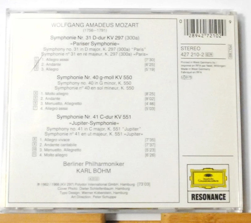 Mozart: Symphonien CD Various (1989)