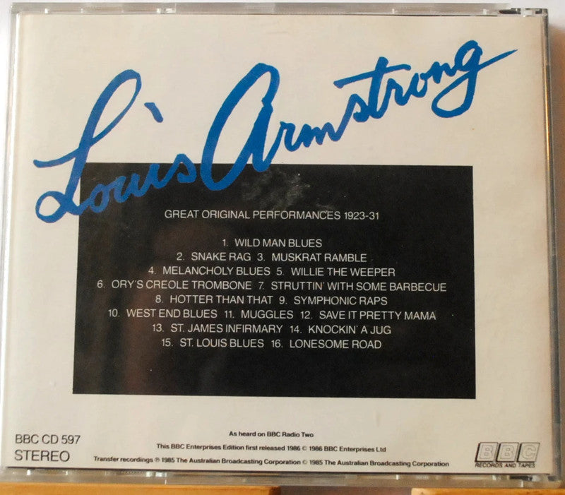 Louis Armstrong - Great Original Performances 1923-1931 (BBC CD 597)
