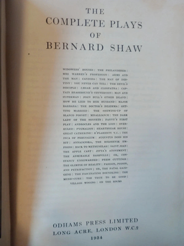 The complete plays of Bernard Shaw 1936