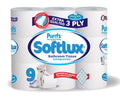 Softlux 3ply Paper 9pk Toilet Tissue Unfragranced x 5 Rolls