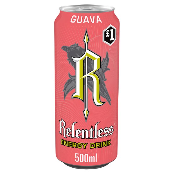 Relentless Guava Energy Drink 12x500ml PMP £1