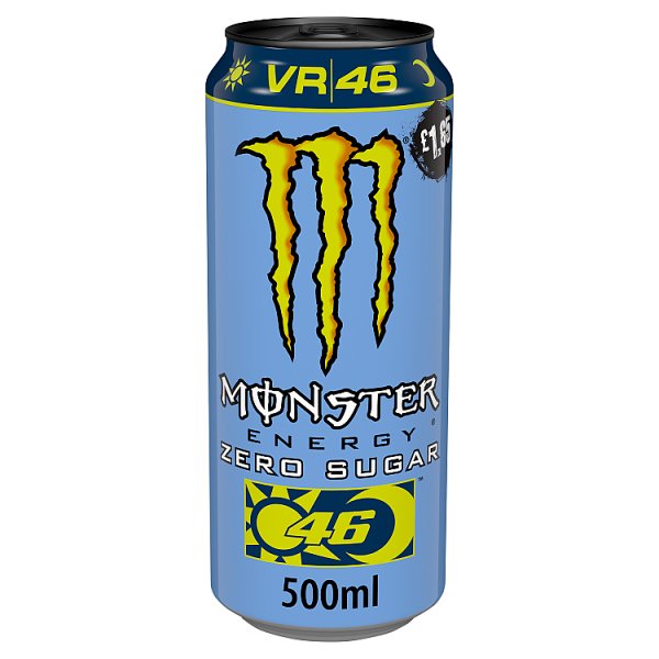 ⚠️ 🚚 Monster Energy Drink The Doctor 12x500ml PM £1.75 Rossi VR/46 Zero (Yellow+Blue) | Local Delivery Only ⚠️