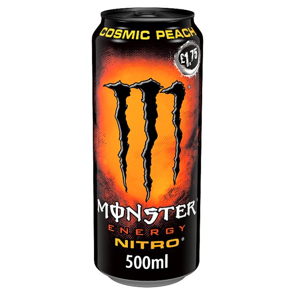 ⚠️ 🚚 Monster Energy Drink Nitro Cosmic Peach 12 x 500ml PM £1.75 (Black+Orange) | Local Delivery Only ⚠️