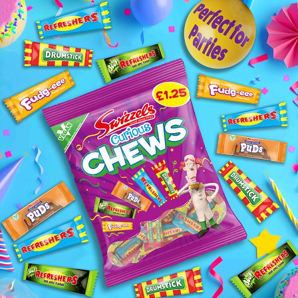 Swizzels Curious Chews 12 x 135g PMP - Vegan Mixed Chews Case