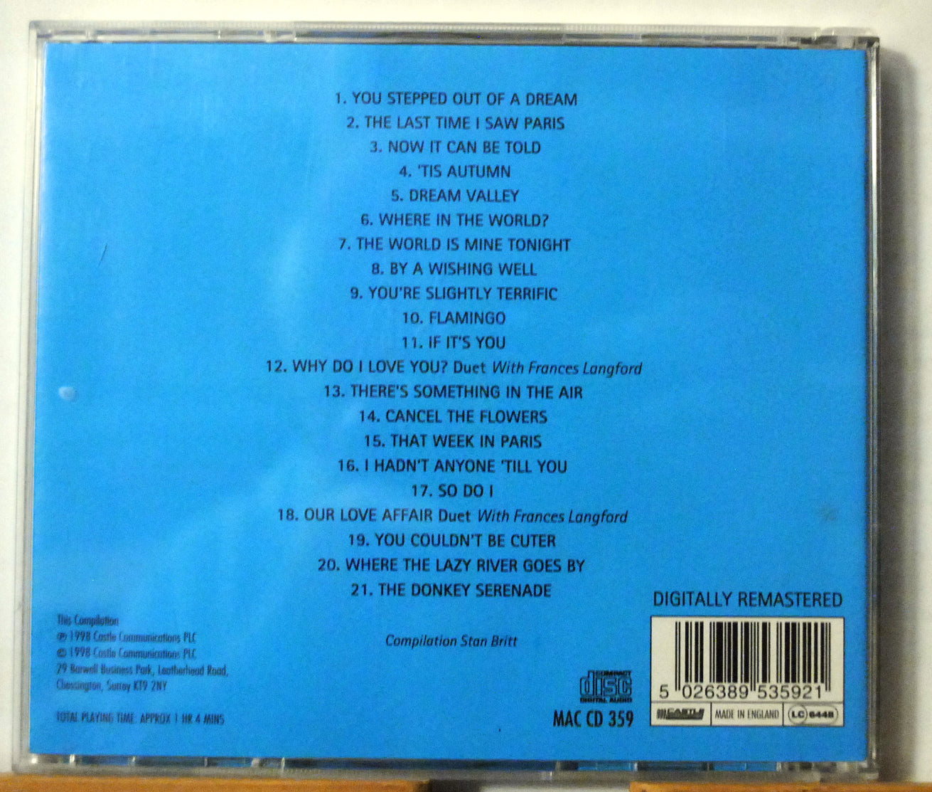 Tony Martin - Legendary Song Stylist (1998)