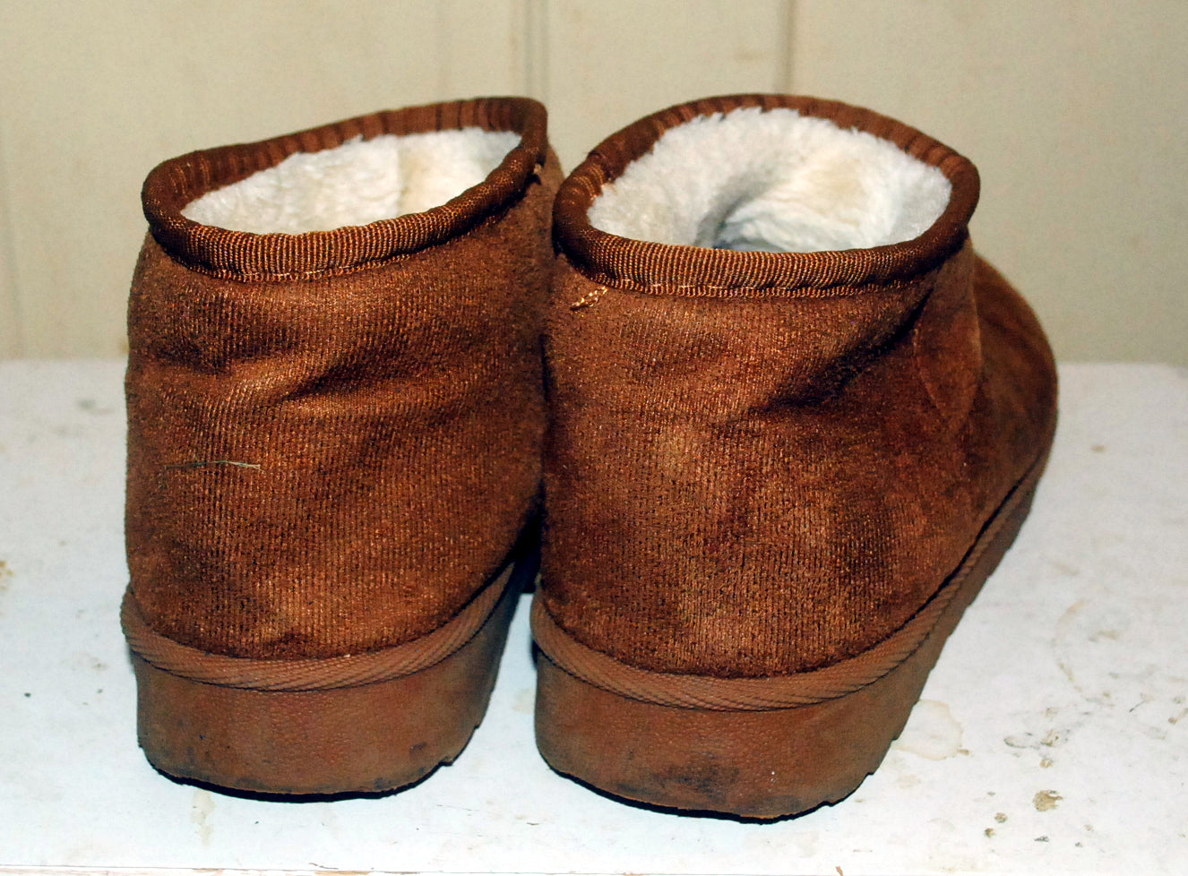 Woman's Faux Leather Boots - UK Size 4.5 / EU 37 - Brown