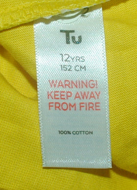 TU Kids T-Shirt - Age 12 Years - Yellow
