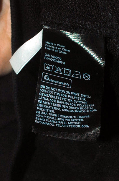 H&M Girls Sweatshirt - Age 11-12 Years - Black 'Where the Wild Flowers Grow'