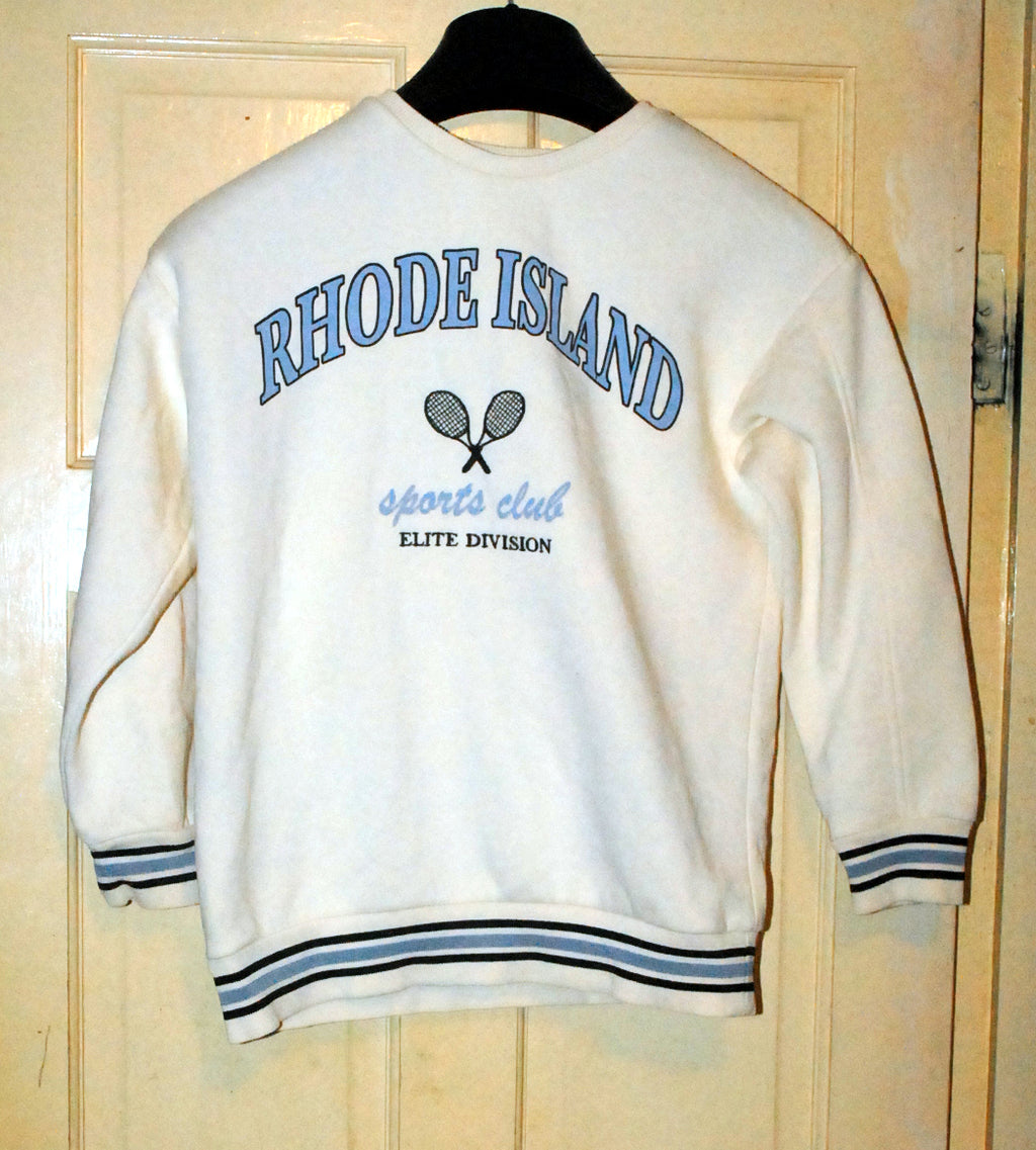 Primark Kids Sweatshirt - Age 10 Years - Cream 'Rhode Island Sports Club Elite Division'