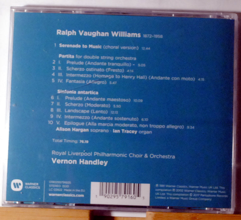 Vaughan Williams/Vernon Handley - Sinfonia Antarctica - Warner Classics CD