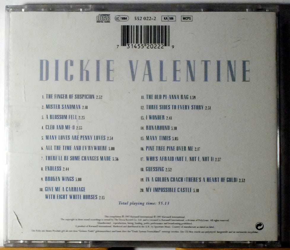 Dickie Valentine : The Very Best of Dickie Valentine CD (1997)