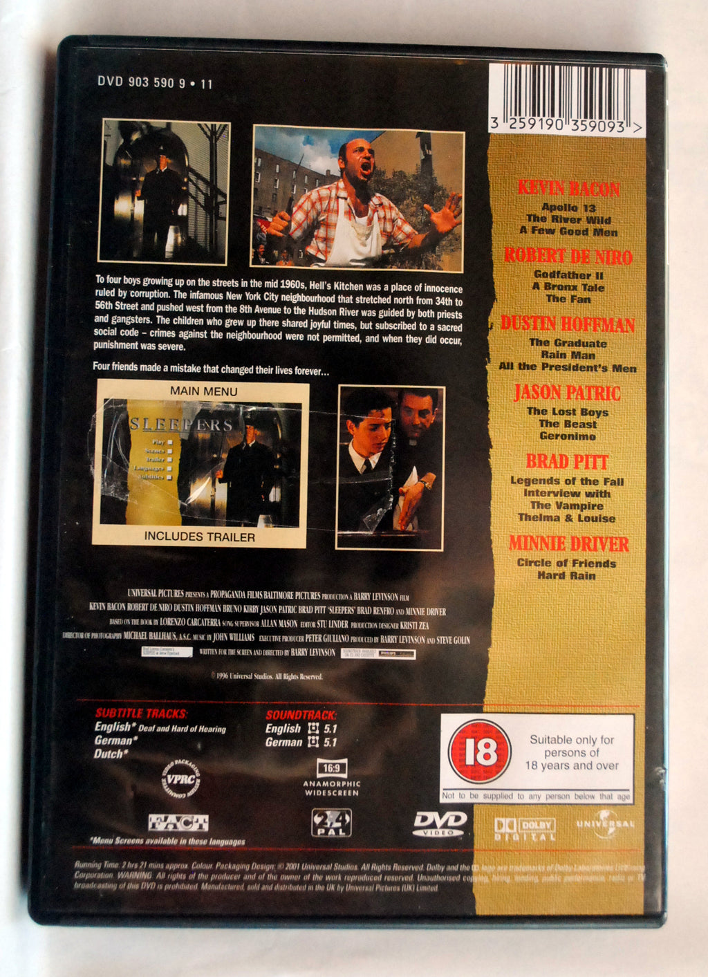 Sleepers DVD Drama (2001) Robert De Niro