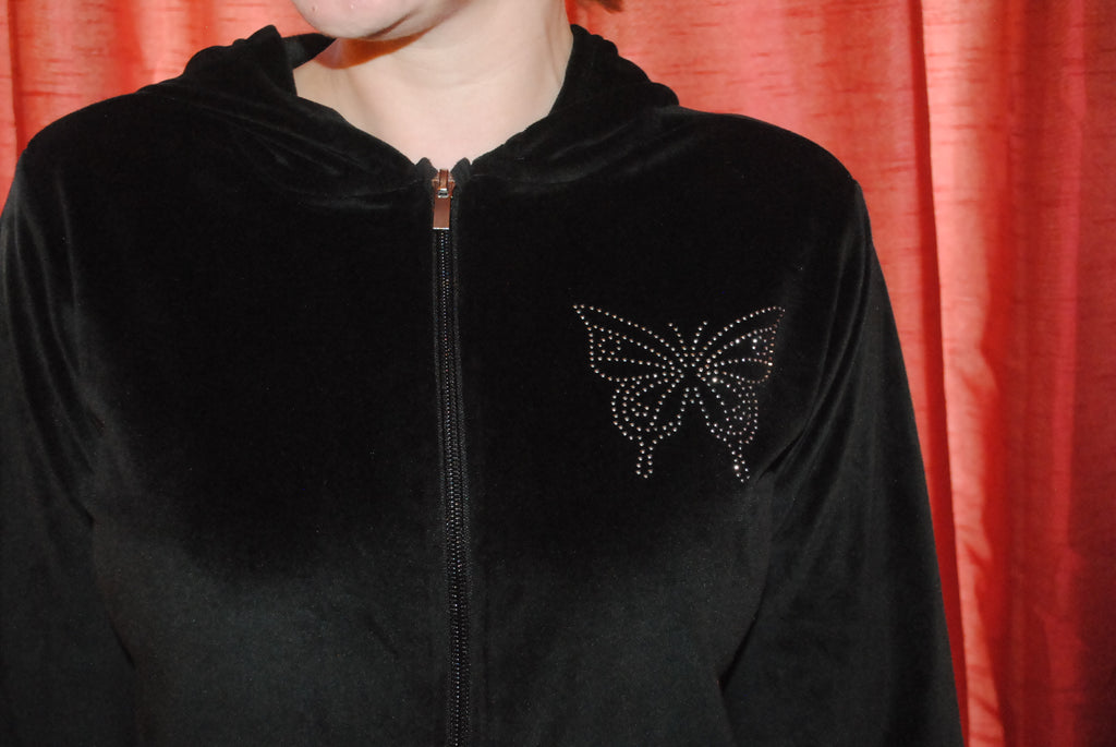 Primark Kids Tracksuit Set - Age 13 Years - Black with Studded Detail (Top & Trousers)