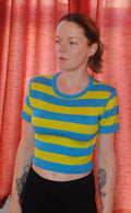 Primark Woman's Top - UK Size 12 - Blue & Green Short Sleeve
