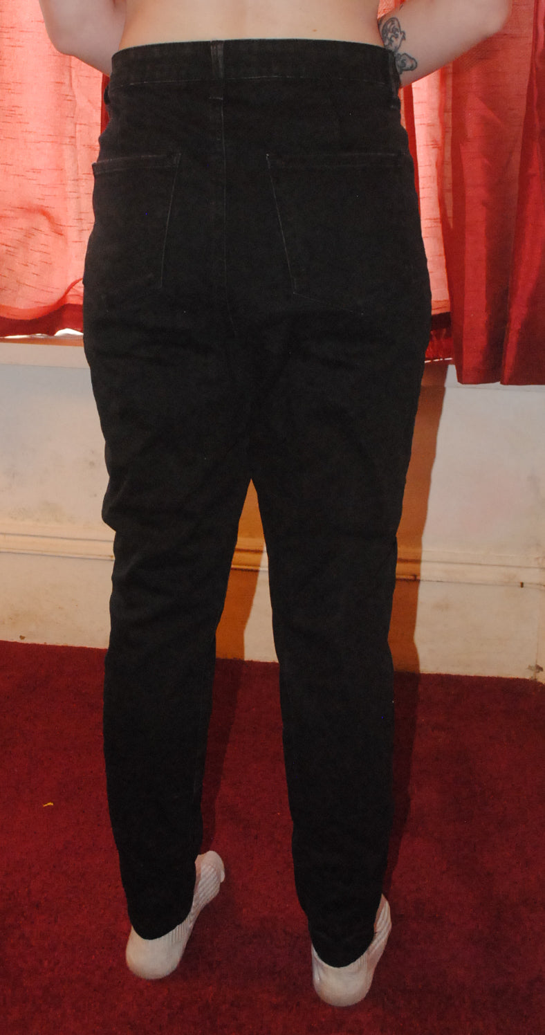 Denim Co Regular Trousers - UK 16 - Black