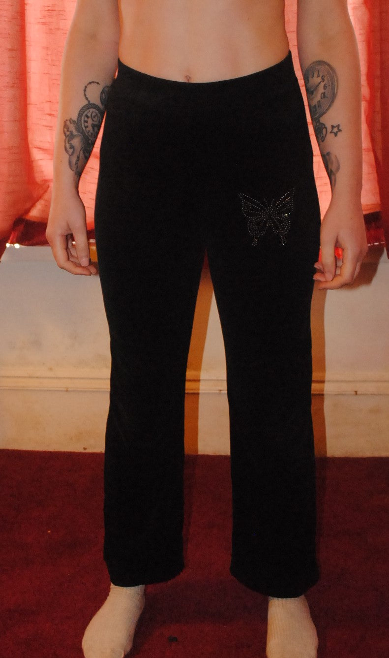 Primark Kids Tracksuit Set - Age 13 Years - Black with Studded Detail (Top & Trousers)