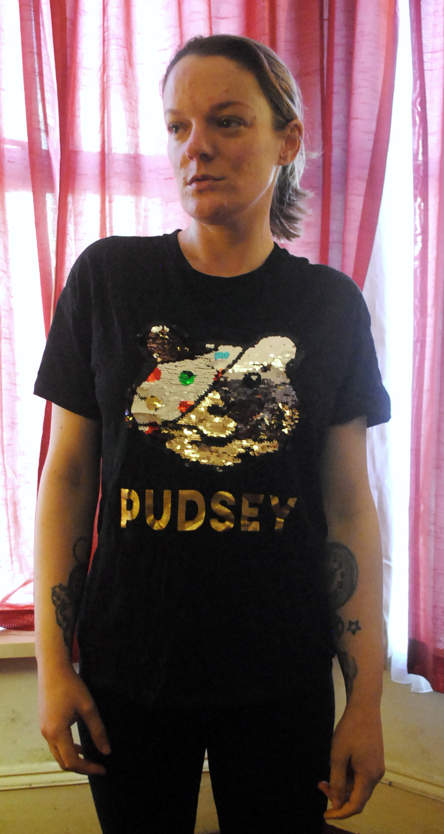 Pudsey Bear Charity T-Shirt - Unisex UK 10 - Black Short Sleeve