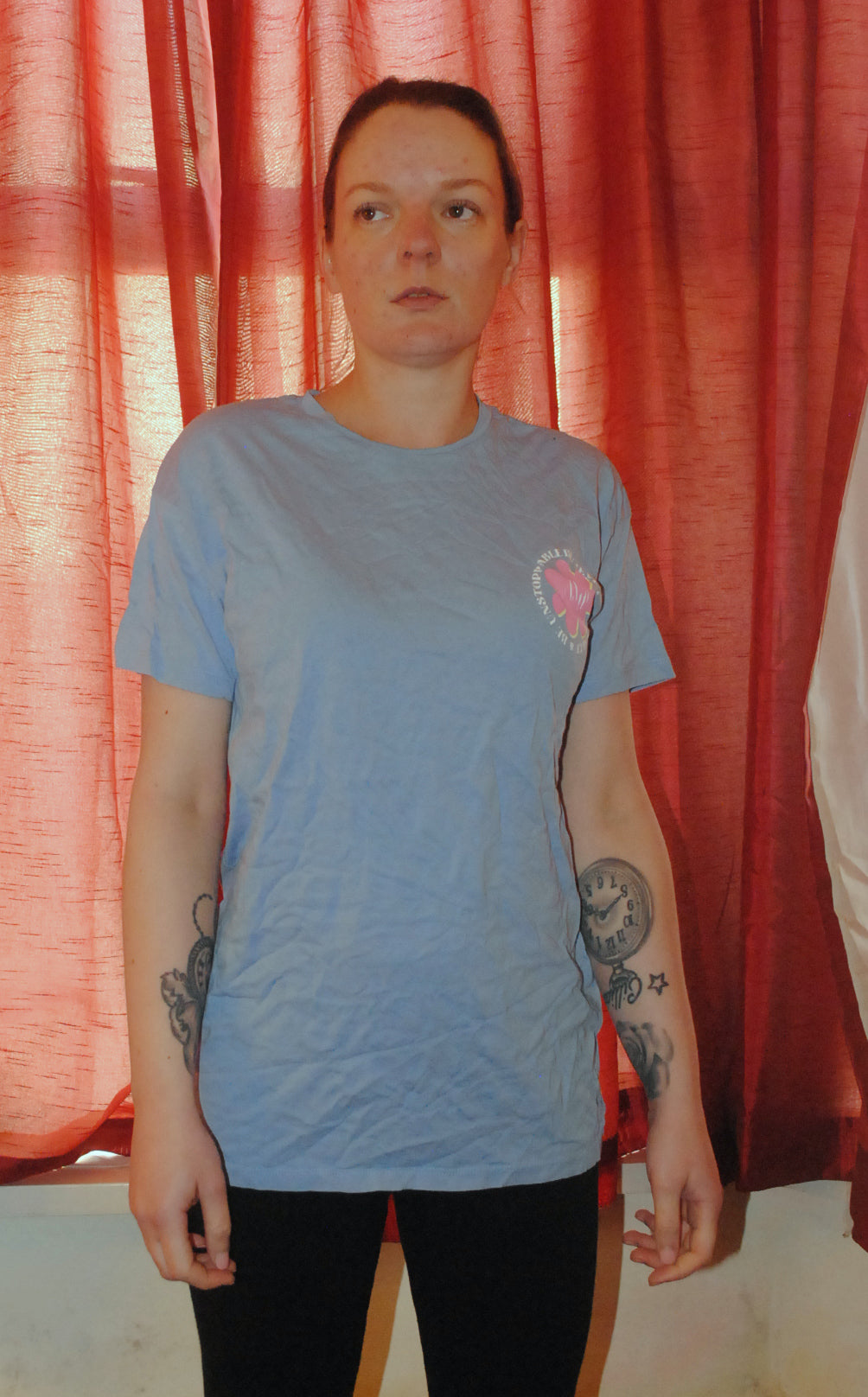 Primark Girls T-Shirt - Age 12 Years - Blue 'Believe in Yourself Happy to Be' Short Sleeve