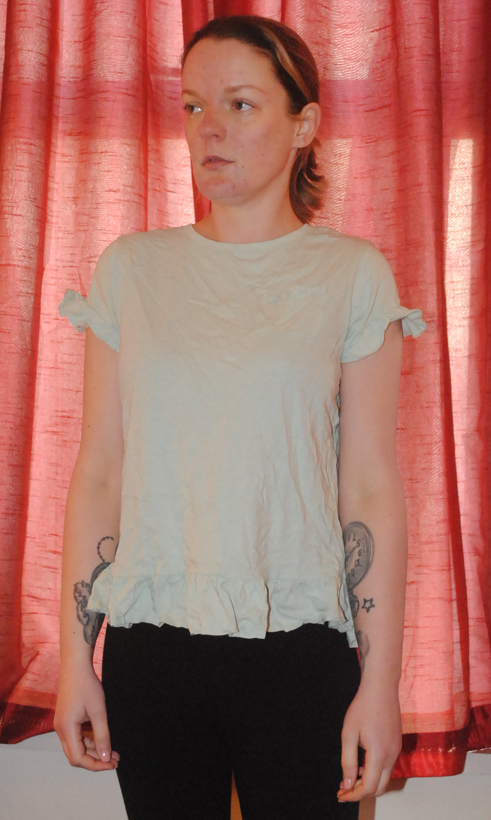 Primark Girls T-Shirt - Age 12-13 Years - Mint Short Sleeve