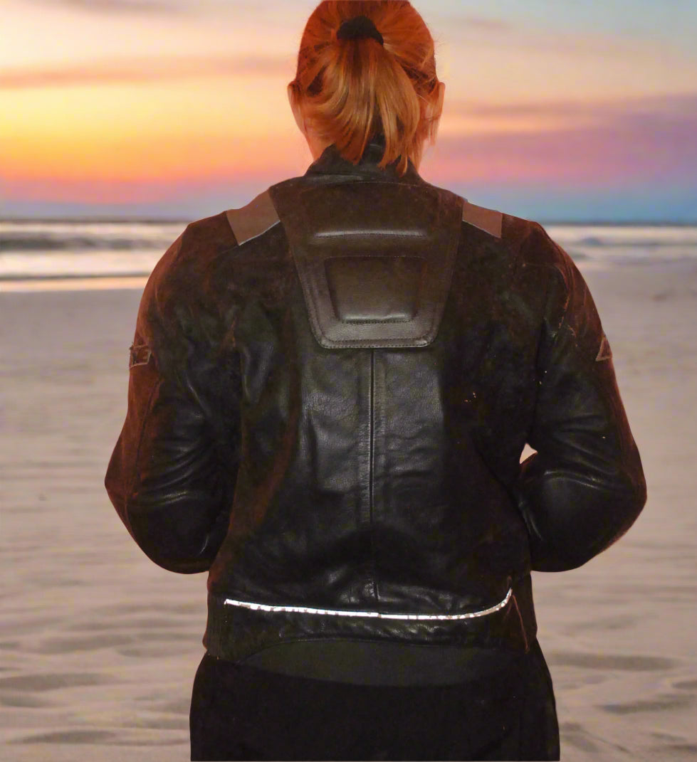 Unisex Motorcycle Jacket Buse 52 Inch Black Leather