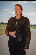Unisex Motorcycle Jacket Buse 52 Inch Black Leather