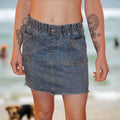 George Girls' Denim Mini Skirt – Blue, Age 13-14 Years