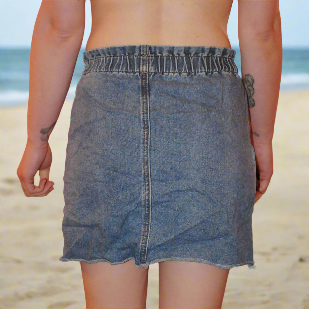 George Girls' Denim Mini Skirt – Blue, Age 13-14 Years