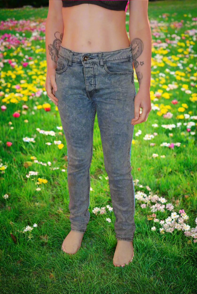 Woman’s Jeans Denim & Co Blue L30 W30 Solid Pattern