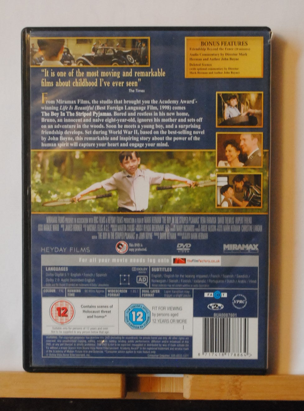 The Boy In The Striped Pyjamas Cara Horgan 2009 DVD