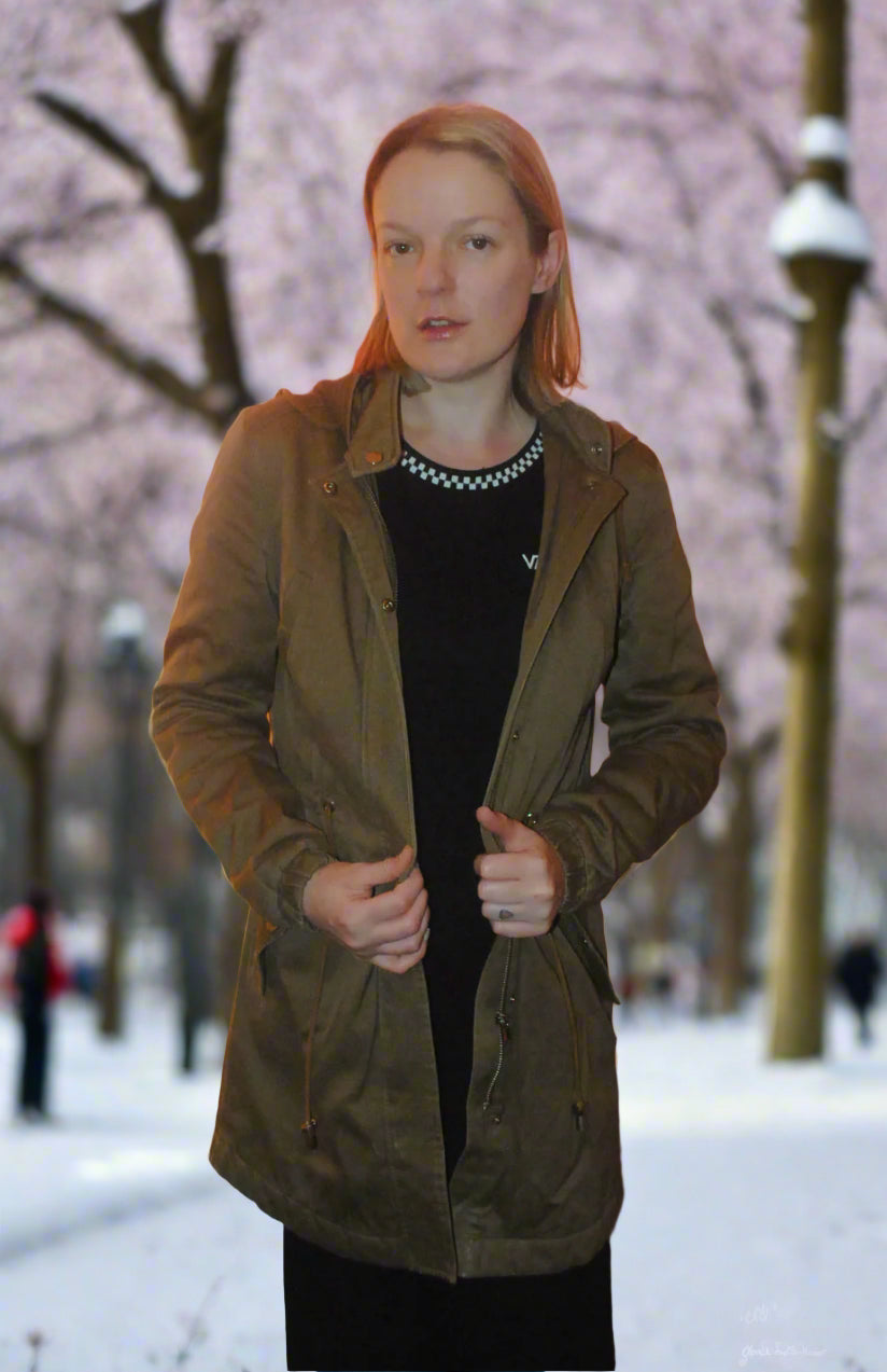 Woman’s Coat Divided Brown 8UK Solid Pattern