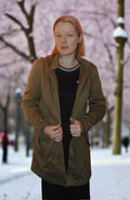 Woman’s Coat Divided Brown 8UK Solid Pattern