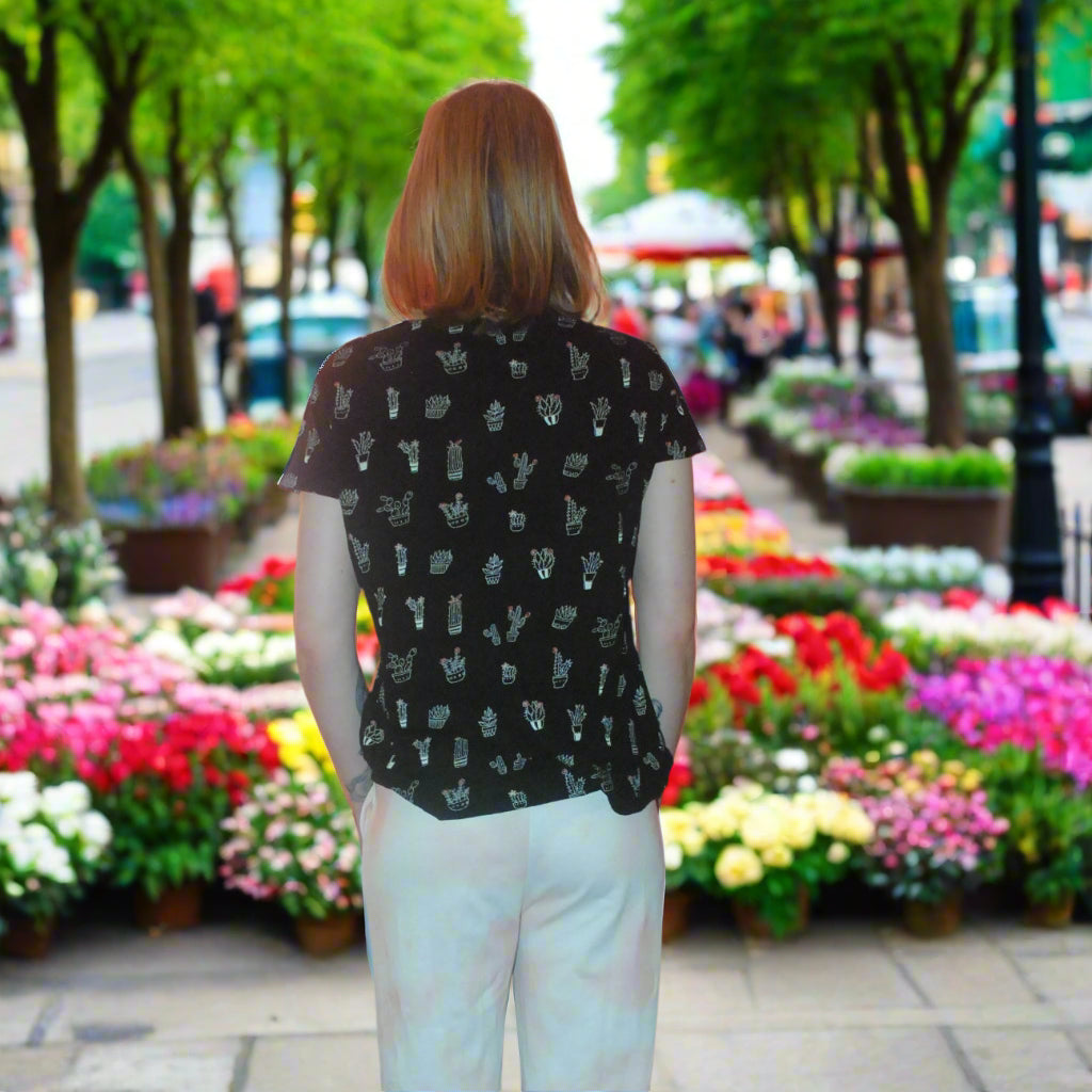 Woman’s Top Short Sleeve Tally Weijl Black XXS Graphic Pattern