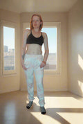 Woman’s Tracksuit Bottoms Cherry Koko White/Pink Small Graphic Pattern