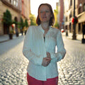 Woman’s Blouse TU White White Solid Pattern 10UK