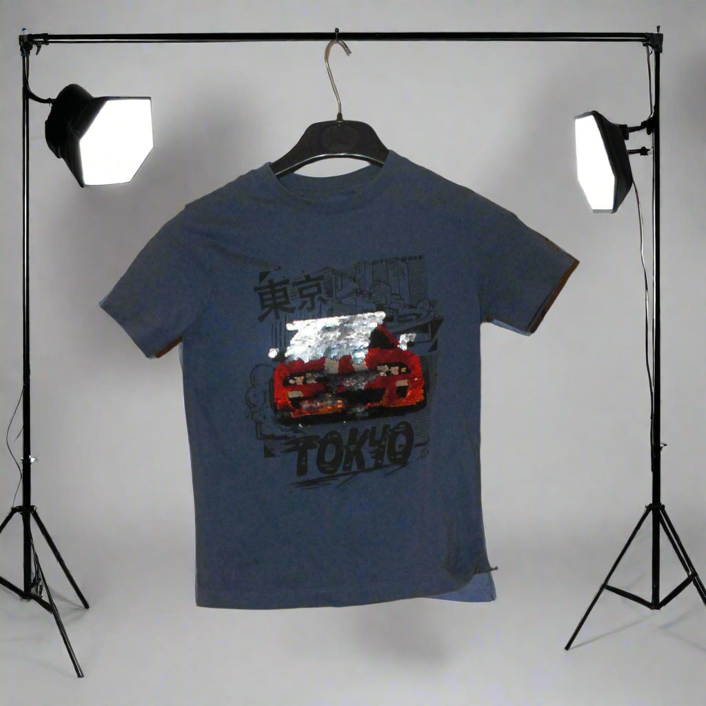 Boy’s T-Shirt Next Blue/Red 7 Yrs Graphic Pattern