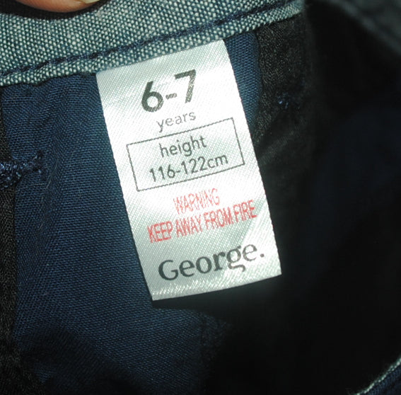 Boy’s Shorts George Dark Blue 6-7 Yrs Solid Pattern