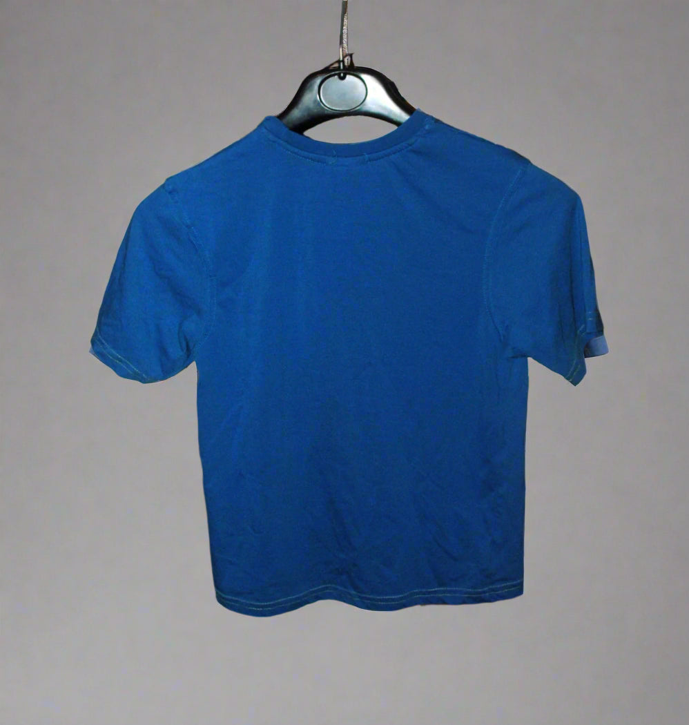 Boy’s T-shirt Smith Brooks Blue/Yellow 6-7Yrs Graphic Pattern Oops Forgot my Squarepants