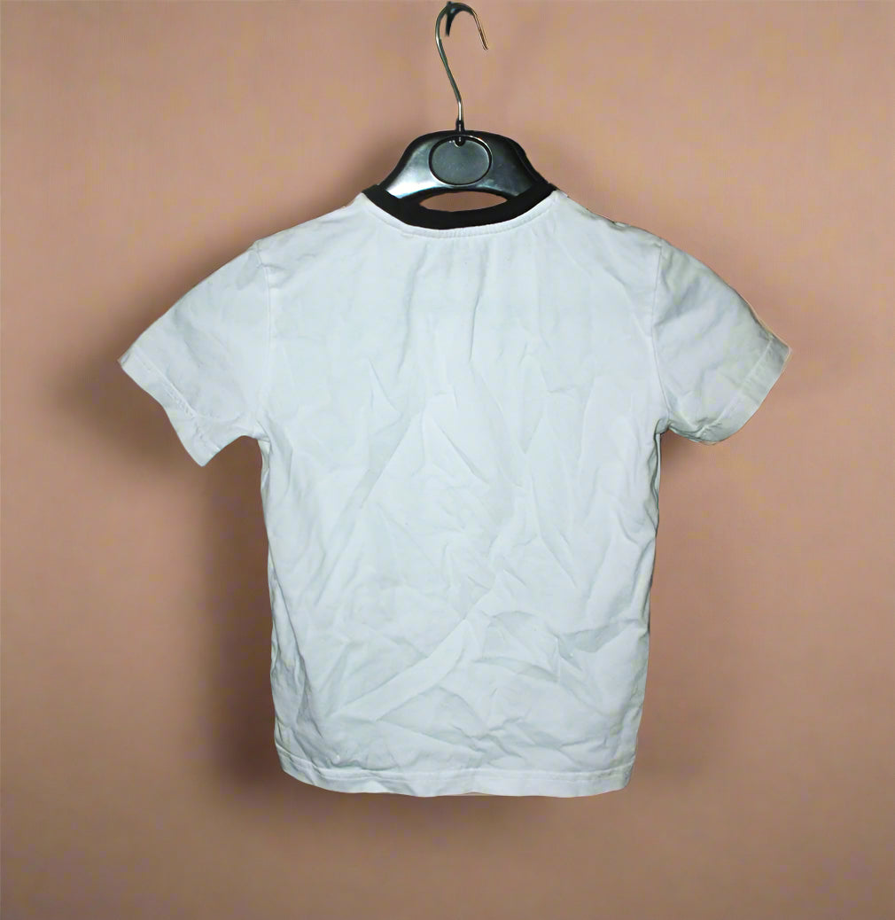 Boy’s T-Shirt Next White/Black 6-7Yrs Striped Pattern
