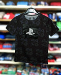 Boy’s T-Shirt Playstation Black/White 8-9Yrs Graphic Pattern