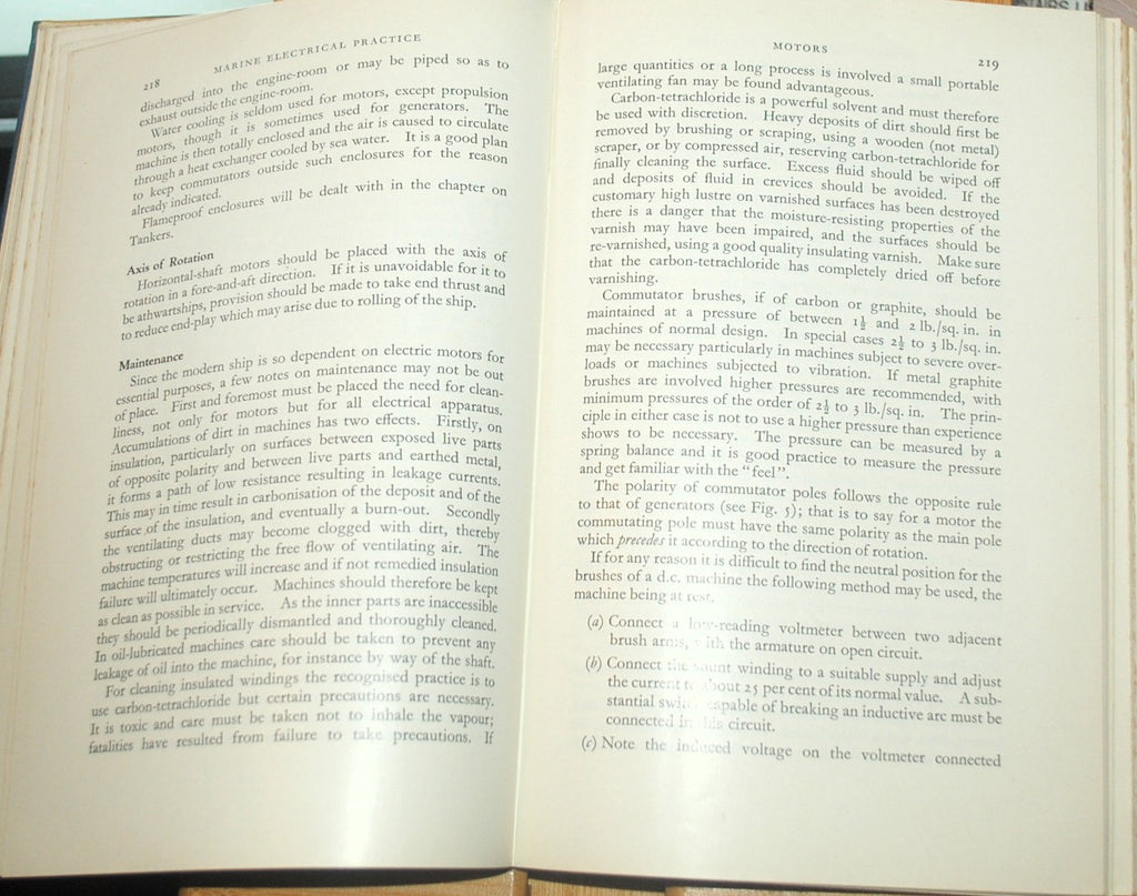 Marine - Electrical Practice by G. O. Watson c1962 Hb