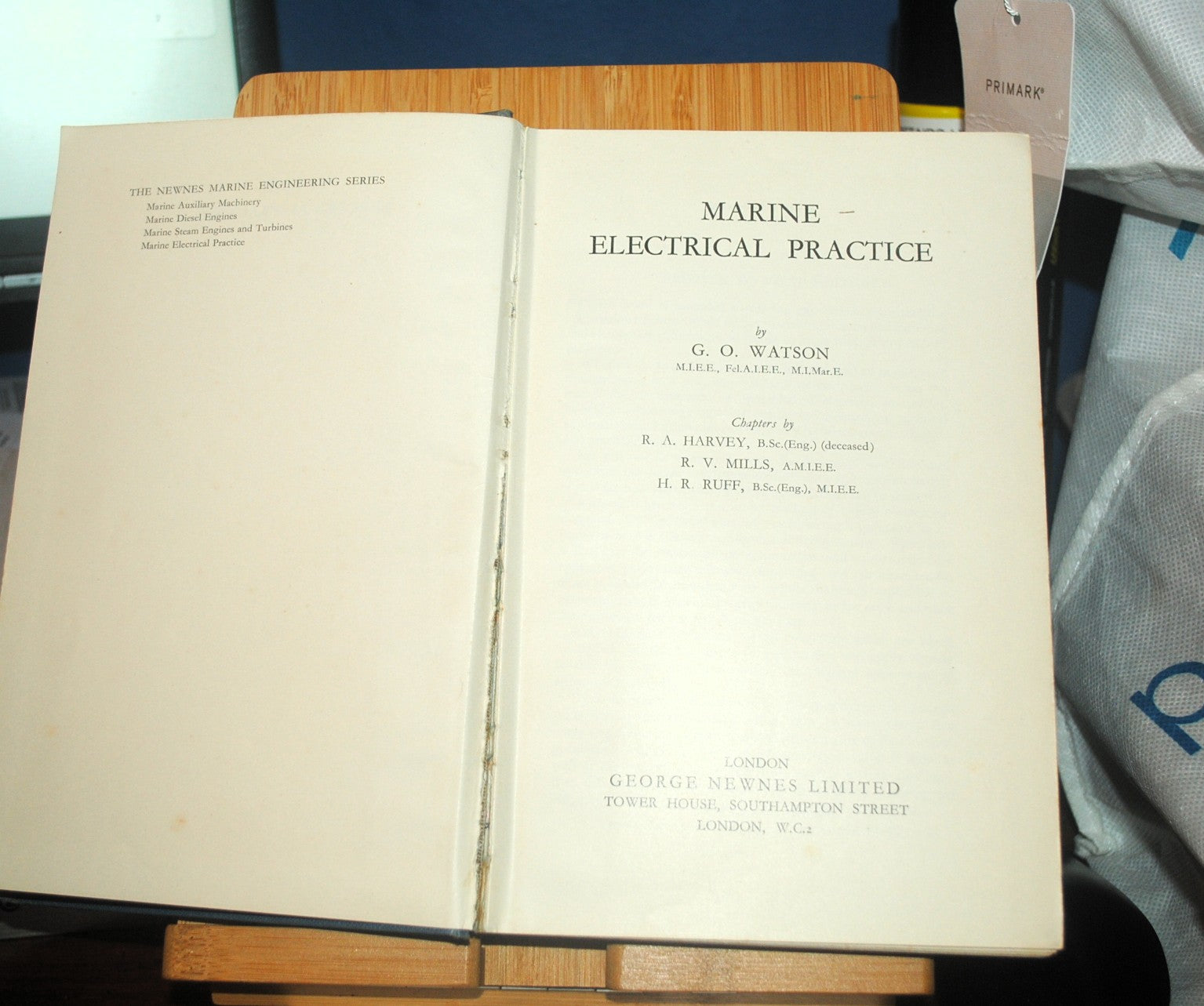 Marine - Electrical Practice by G. O. Watson c1962 Hb