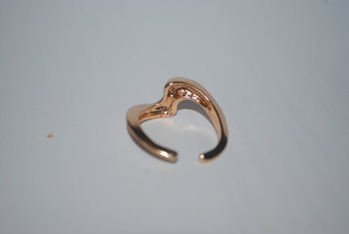 Preloved Gold-Tone Wraparound Snake Wave Adjustable Ring