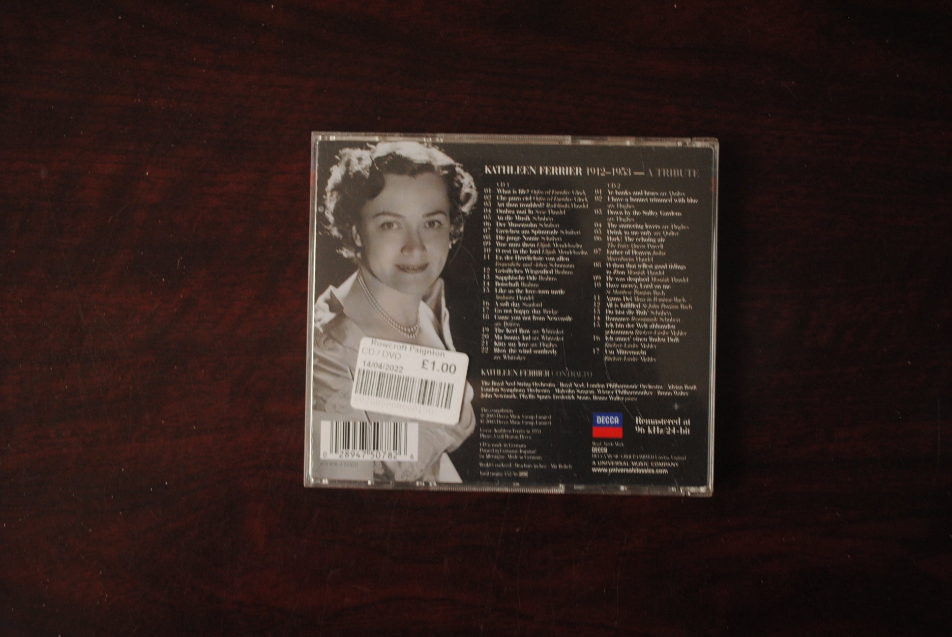 Kathleen Ferrier: A Tribute (2-CD, Decca 50th Anniversary Edition)
