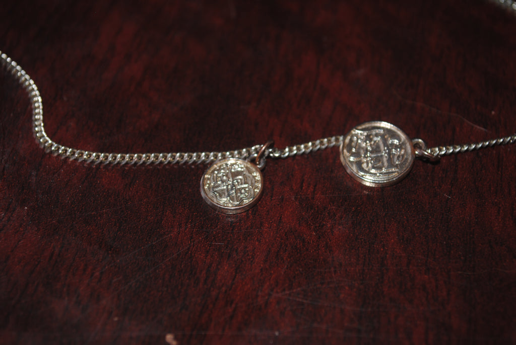 Saint Benedict Medal Necklace – Silver-Tone Chain with Two Charm Medals