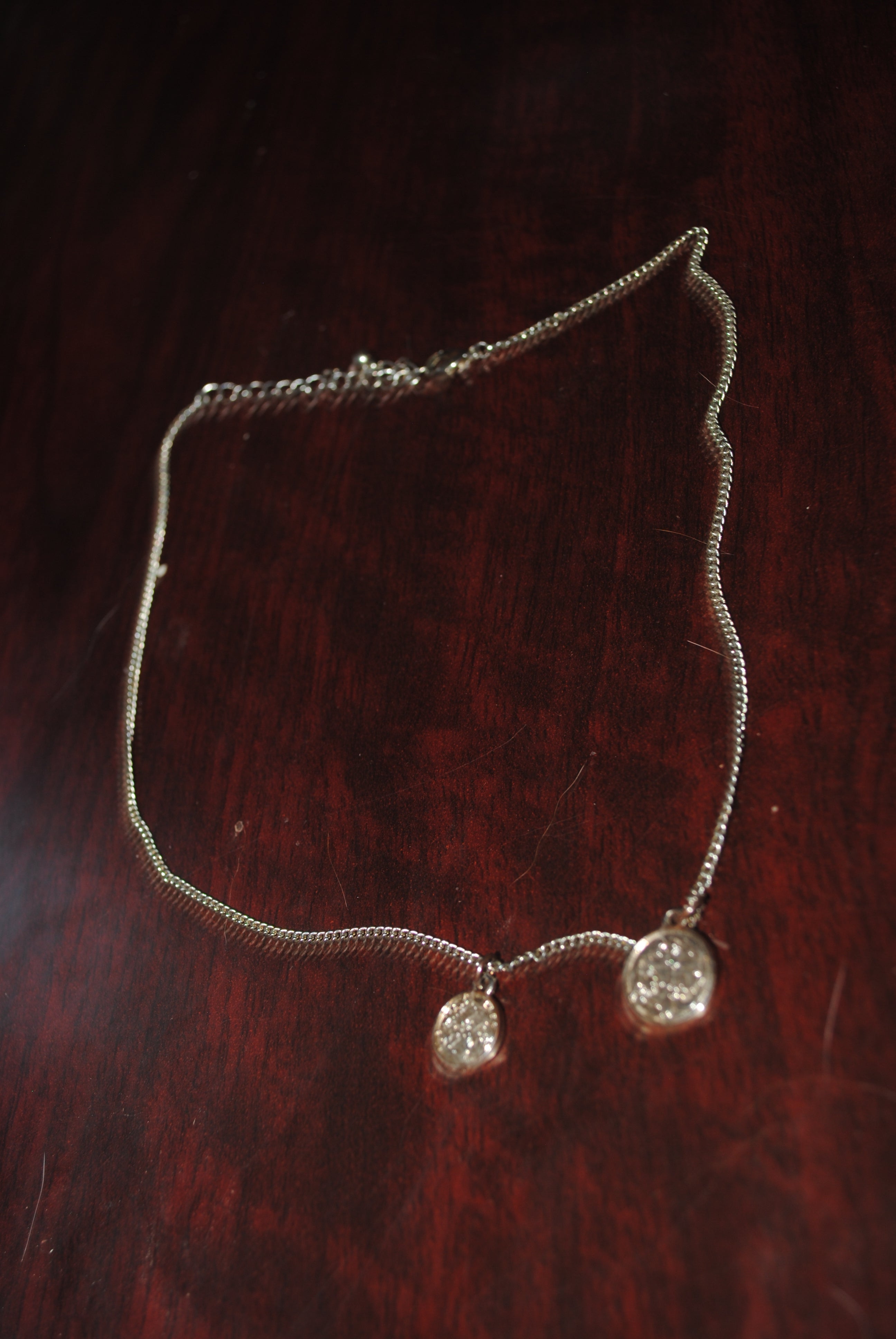 Saint Benedict Medal Necklace – Silver-Tone Chain with Two Charm Medals