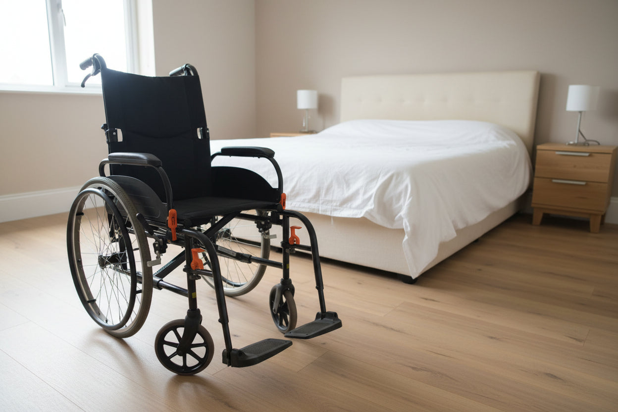 Folding Self-Propel Wheelchair with Removable Footrests