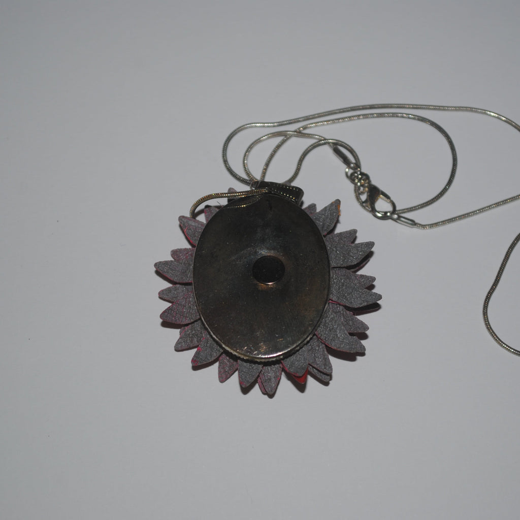 Pink Flower Pendant Necklace