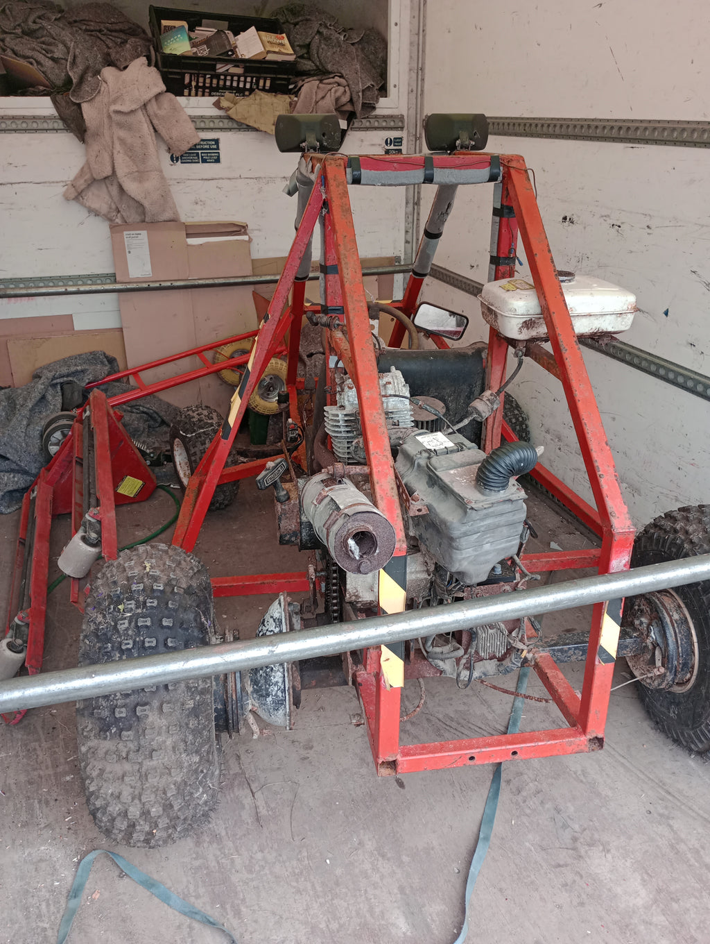 Steel Cargo Restraint Restraining Bar for Luton Vans 2000-2300mm Spring Loaded