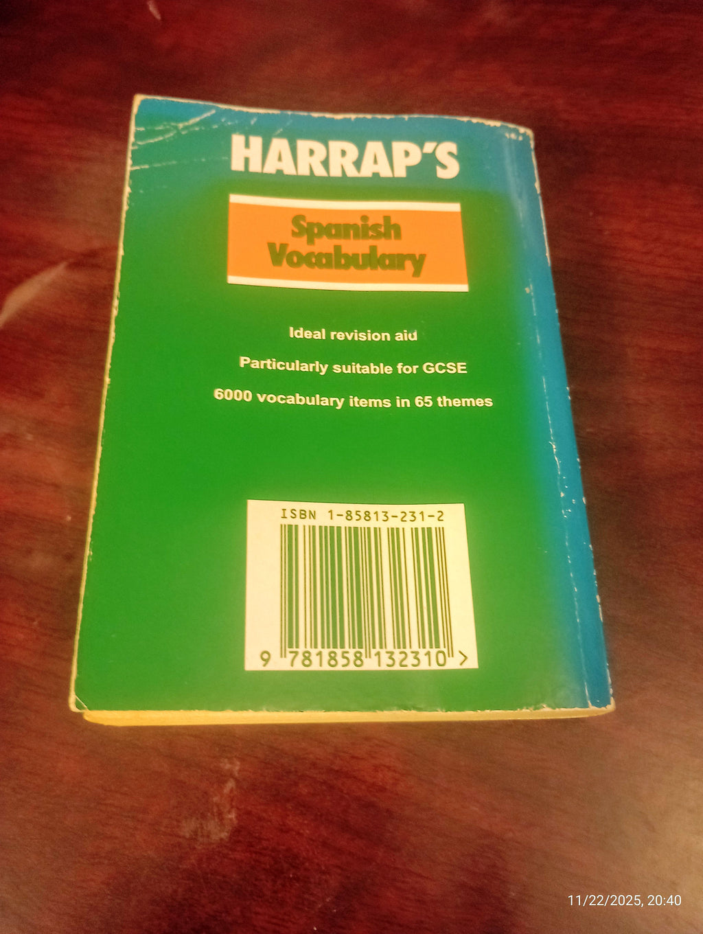 Harrap's Spanish Vocabulary book Pb Aurora Luelmo